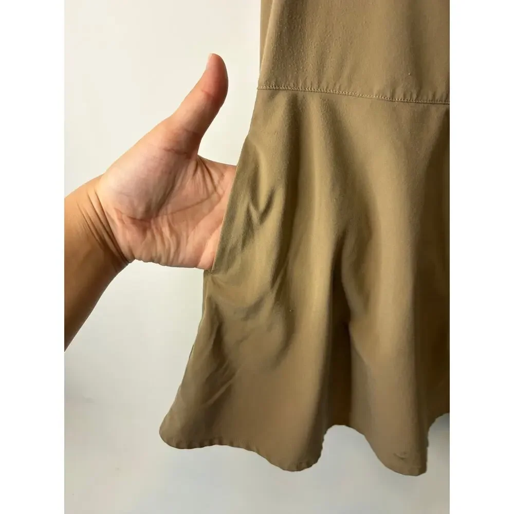 Athleta Girl School Day Khaki Beige Uniform Dress Size XS 6 (flaw)